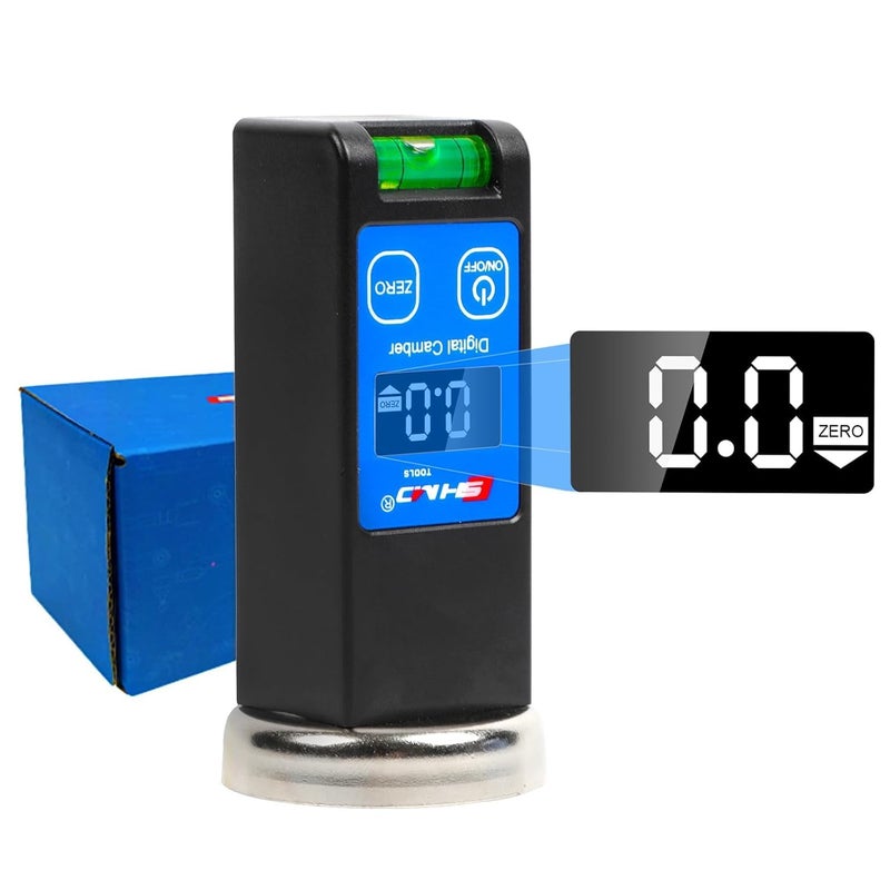 BINGOX Camber Gauge Digital Wheel Alignment Tool, -90° to +90°, Caster Camber Gauge with Magnet Base, LCD Display & Reset Key - Image 1
